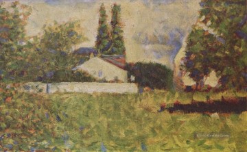 Georges Seurat Werke - ein Haus zwischen Bäumen 1883